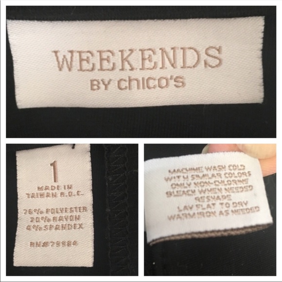 Chico’s Weekends Black Activewear Jacket SZ 1 (M/8) - Picture 7 of 8